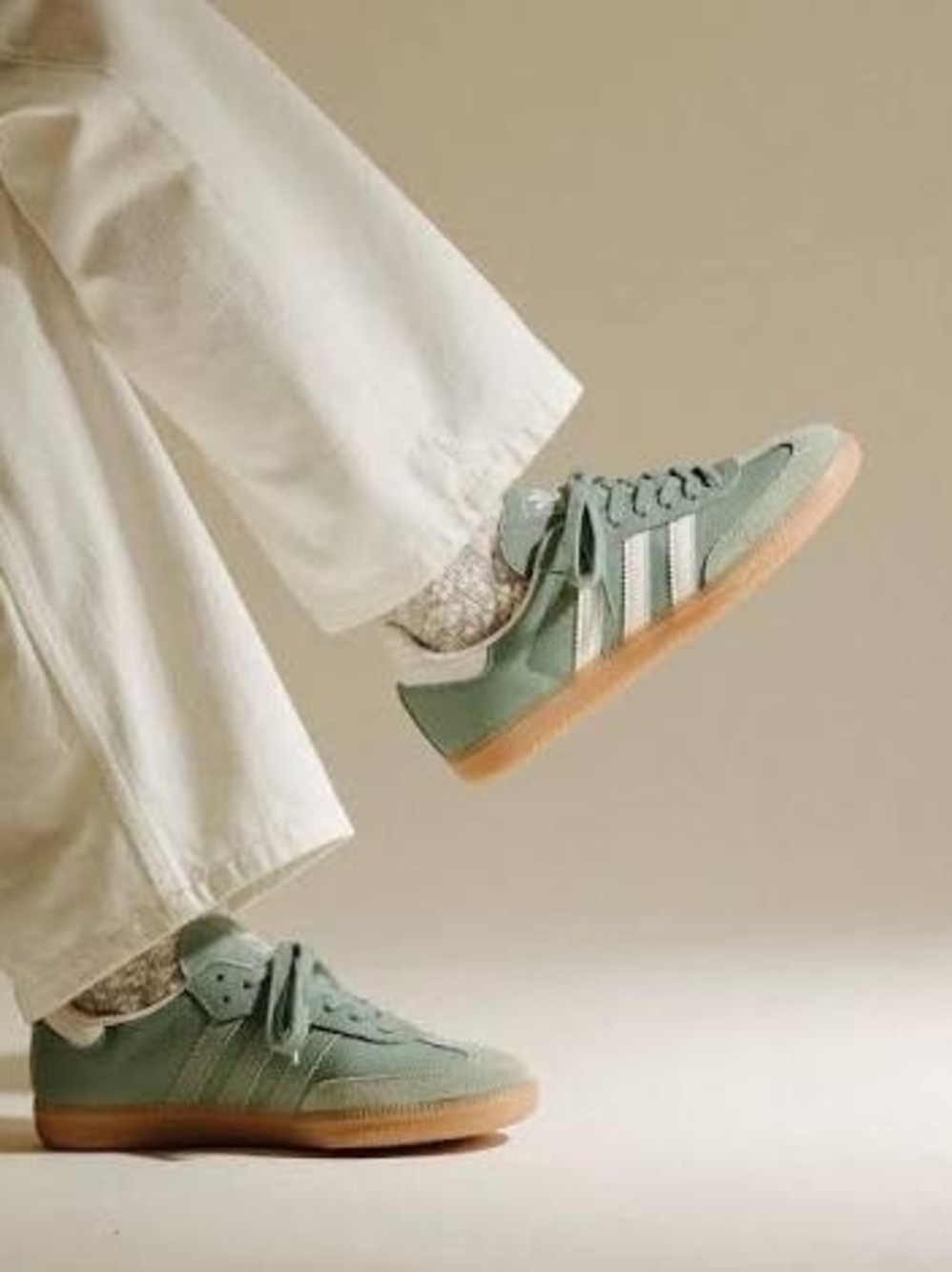 Adidas Sambas OG Silver Green Women's 9 Sneakers